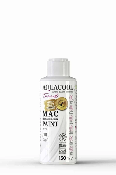 Aquacool Trend M.A.C Su Bazlı Akrilik Dönüşüm Boyası 150 ml. - Resim 12