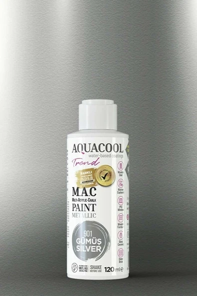 Aquacool Trend M.A.C Su Bazlı Metalik Dönüşüm Boyası 120 ml. - Resim 7