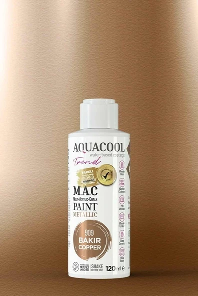 Aquacool Trend M.A.C Su Bazlı Metalik Dönüşüm Boyası 120 ml. - Resim 4