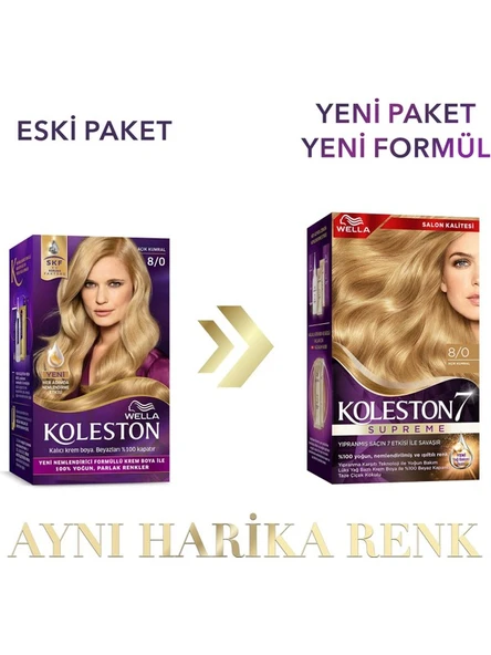 Koleston Saç Boyası Supreme Kit 8/0 Açık Kumral - Resim 2