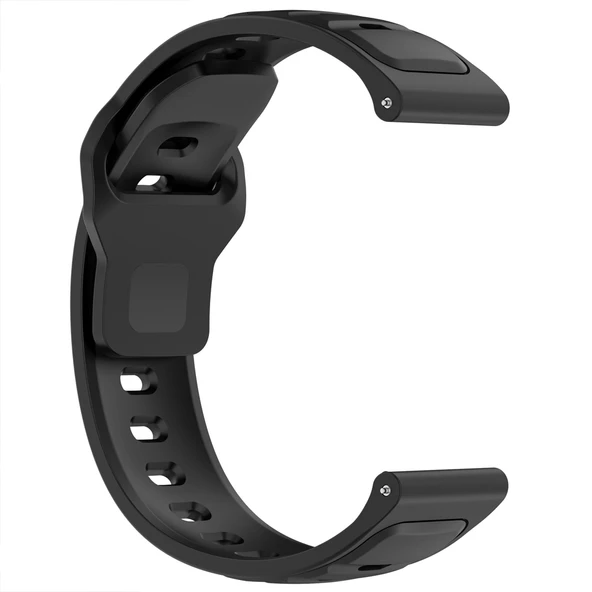 Huawei Watch GT6 46mm İle Uyumlu Çift Renkli Spor Silikon Kordon Nefes Alabilir Konforlu  Siyah - Resim 3