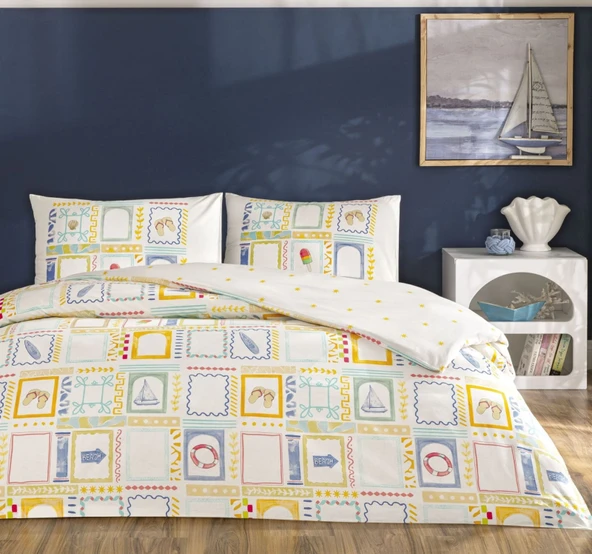 Taç Çift Kişilik Ranforce Nevresim Takımı Vario