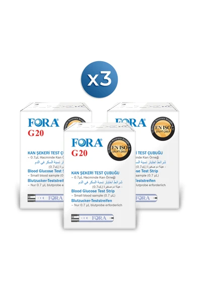 G20 Şeker Diabet Ölçüm 50 Strip x 3Kutu ürün görseli 1