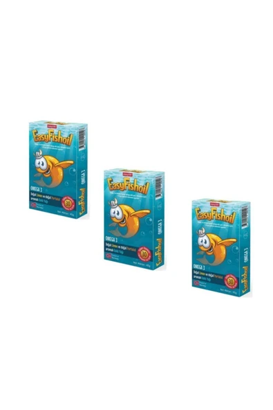 Easyfish Oil Omega 3 30Tablet Limon Ve Portakallı 3 Adet - 1
