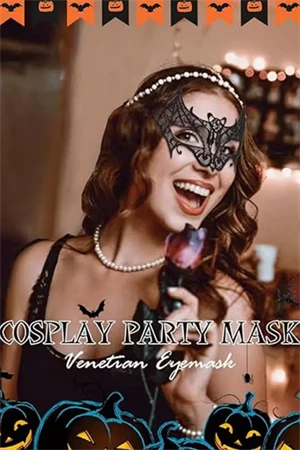 Kadın & Erkek Halloween Dantel Maske – Siyah Venedik Tarzı Maske Balosu Göz Maskesi, Kostüm ve Parti Aksesuarı - 1