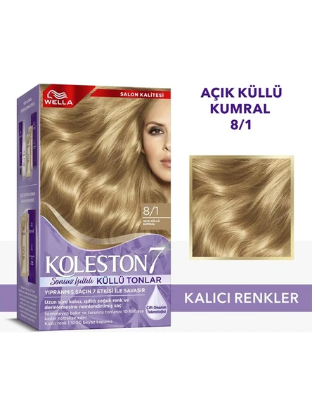 Koleston Saç Boyası Supreme Kit 8/1 Açık Küllü Kumral - Resim 3