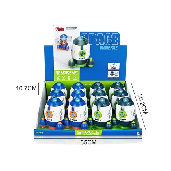 Çocuk MG-D400-44 Sürtmeli Astronotlu Uzay Roketi - 4