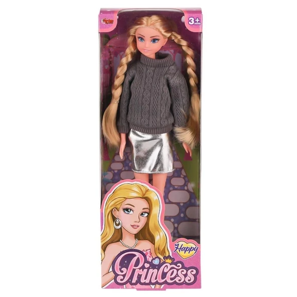 Çocuk WG-115527 Kazaklı Örgü Saçlı Bebek 29 cm -Vardem Oyuncak - Resim 2