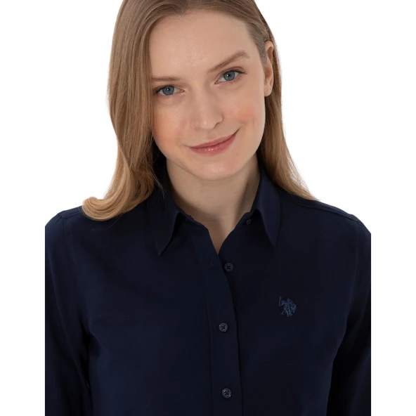 Kadın Uzun Kollu Basic Gömlek - Resim 4