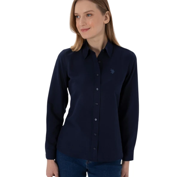 Kadın Uzun Kollu Basic Gömlek - Resim 3