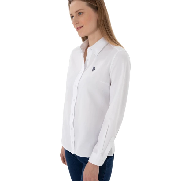 Kadın Uzun Kollu Basic Gömlek - Resim 10