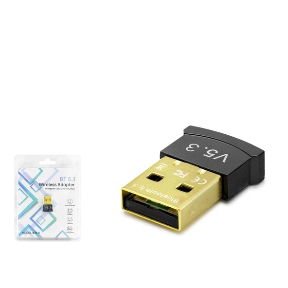 Hadron BT5.3 Mini USB v5.3 Bluetooth Adaptör - Siyah - 1