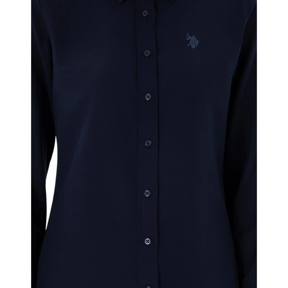 Kadın Uzun Kollu Basic Gömlek - Resim 8