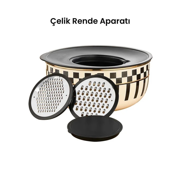 Emaye Çaydanlık - Ayaklı Şekerlik - Tepsi 28 CM -  Karıştırma Kabı ve Kızartma Tenceresi - Resim 7