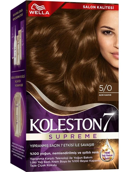 Koleston Saç Boyası Supreme Kit 5/0 Açık Kahve ürün görseli 1