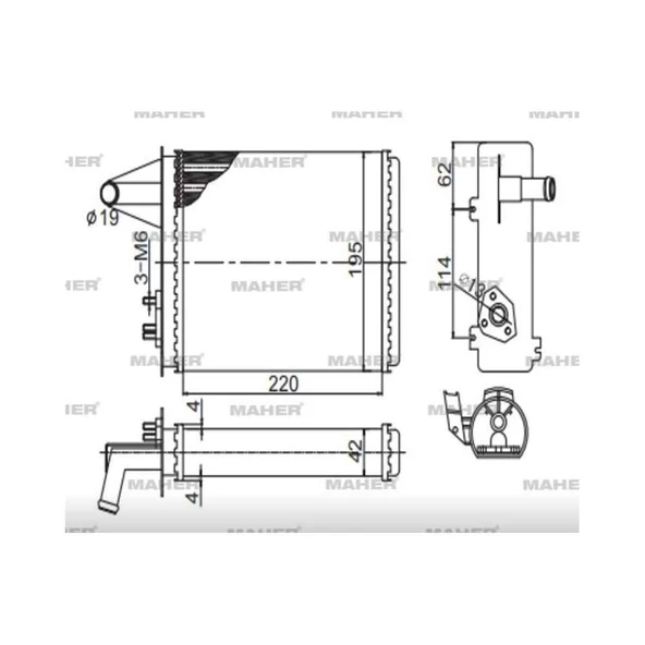 RADYATÖR KALORİFER PALIO  96-05 MEKANİK MHR-19068 MAHER 7078698 - 1