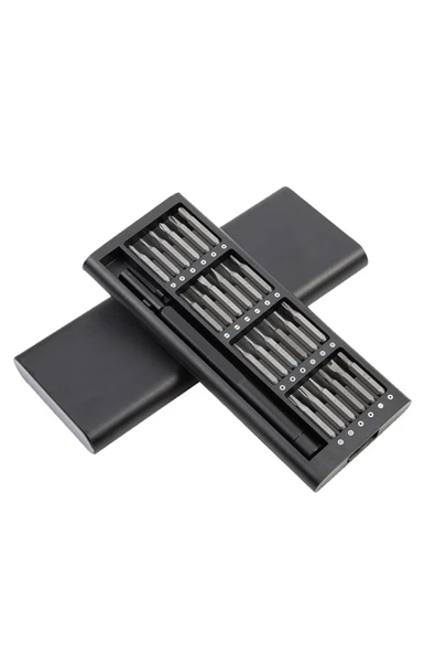 TİNEKE  24 Parça Çelik Profesyonel Mini Portatif Tornavida Seti Saklama Kutulu Telefon Saat Tamir Kiti - 5