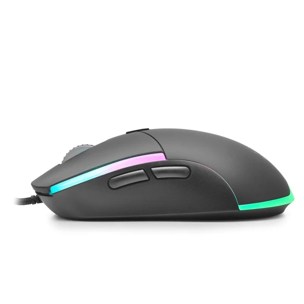 Hadron G380 3600dpi RGB Ledli 1.50mt USB Kablolu Oyuncu Mouse - Siyah - 4
