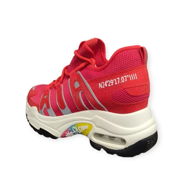 GUJA 300-12 GİZLİ TOPUK AİR TABAN KETEN KADIN SPOR AYAKKABI - Resim 5