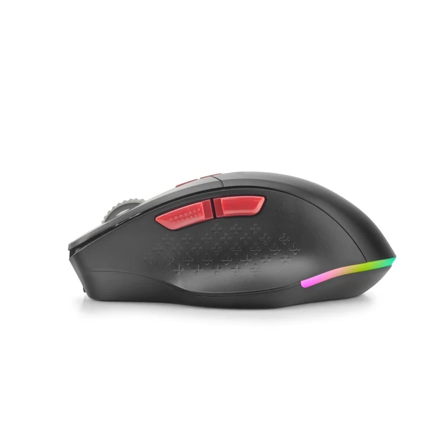 Hadron G390 1600dpi RGB Ledli 2.4GHz Mini USB Type-C Şarjlı Kablosuz Oyuncu Mouse - Siyah - 4