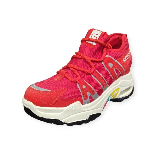 GUJA 300-12 GİZLİ TOPUK AİR TABAN KETEN KADIN SPOR AYAKKABI - Resim 3