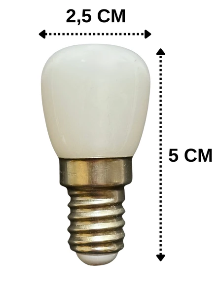 (2 Adet) Heka 2W (14W) 3000K (Sarı Işık) E14 Duylu (İnce Duy) Dim Edilebilir Soft Led Mini Ampul - Resim 3