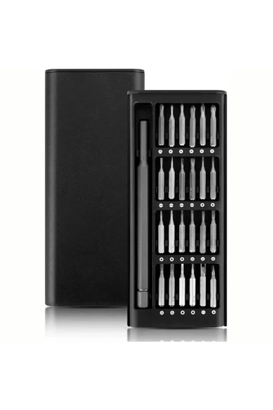 TİNEKE  24 Parça Çelik Profesyonel Mini Portatif Tornavida Seti Saklama Kutulu Telefon Saat Tamir Kiti - 6