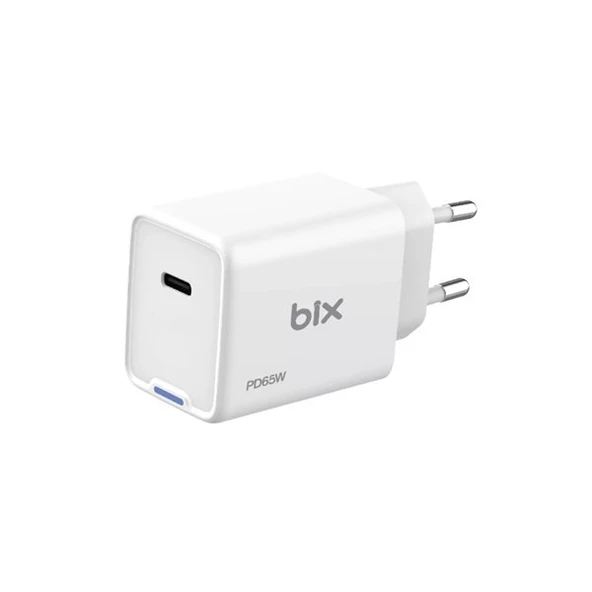 BİX BX1P65G-WE 65W ŞARJ ADAPTÖR (TYPE-C) Beyaz PPS ÖZELLİKLİ - Resim 2