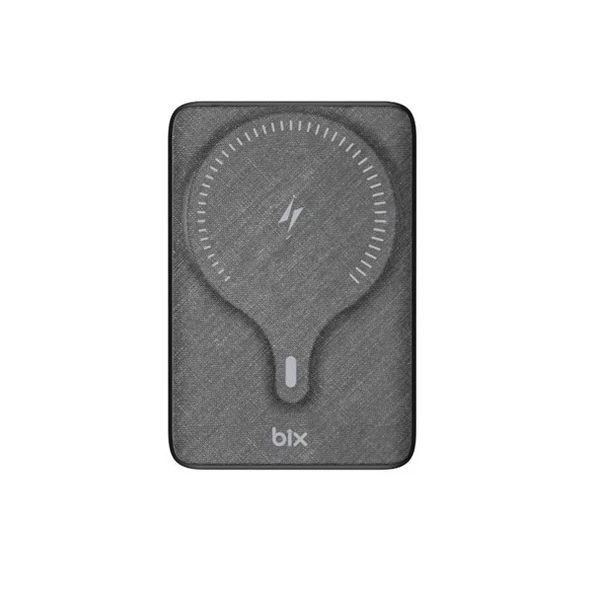 BİX 10000mAh BXPB105-BK 22.5W-15W Type-C Micro USB KABLOSUZ LED GÖSTERGELİ Siyah POWERBANK - 1