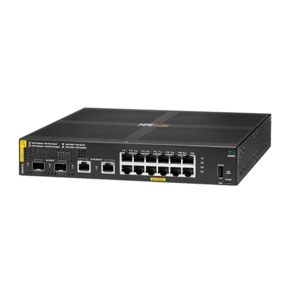 ARUBA 12port 6000 R8N89A GIGABIT 2-SFP 139W POE YÖNETİLEBİLİR SWITCH - Resim 2