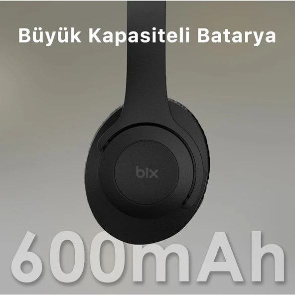 BİX BH2-BK Siyah SOUNDCRAFT BH2 KATLANABİLİR KULAKÜSTÜ KABLOSUZ KULAKLIK - Resim 2