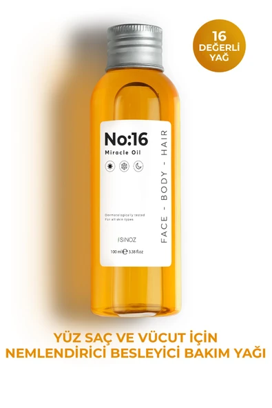 Sinoz No:16 Nemlendirici Besleyici Yenileyici Işıltı Verici Mucizevi Onarıcı Bakım Yağı 100 Ml - 5