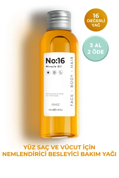 Sinoz No:16 Nemlendirici Besleyici Yenileyici Işıltı Verici Mucizevi Onarıcı Bakım Yağı 100 Ml - 1