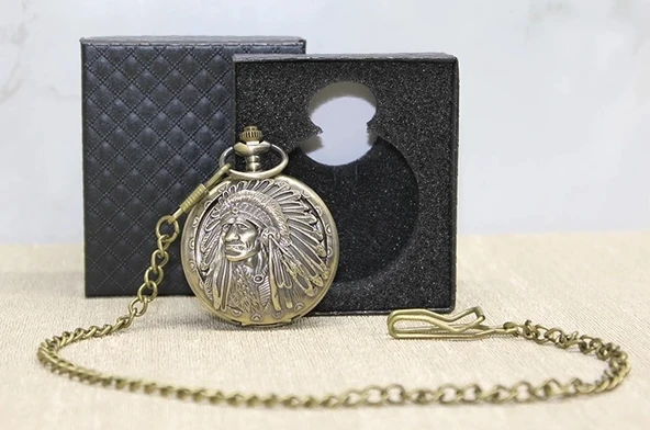 Özel Kutulu Kızılderili Köstekli Saat Alk4683