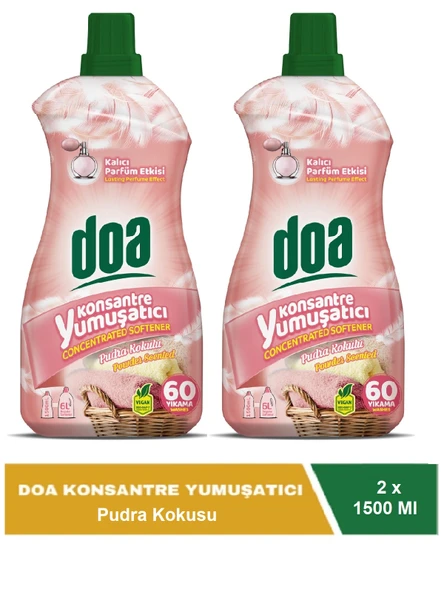 Doa Konsantre Çamaşır Yumuşatıcı Pudra Kokulu 1500 Ml x 2 Adet