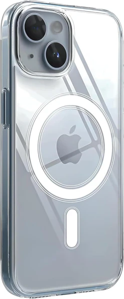 IPhone 15 Plus MagSafe Uyumlu Şeffaf Kılıf, Kristal Berrak , Kablosuz Şarj Destekli - 2