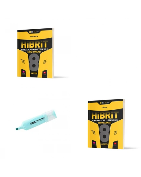 LGS 8.Sınıf HİBRİT Matematik Ve Türkçe Konu Anlatımlı Etkinlikli Soru Bankası ürün görseli 1