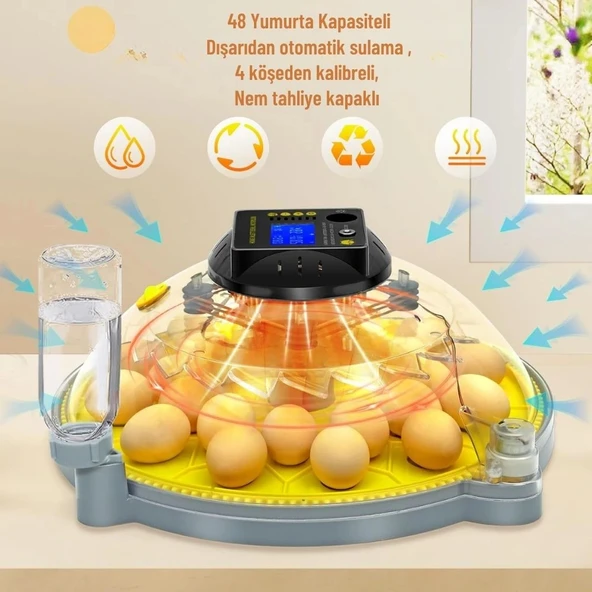 Evonest Evo-UFO-48 | 48 Yumurtalık UFO Model Tam Otomatik Kuluçka Makinesi - 3