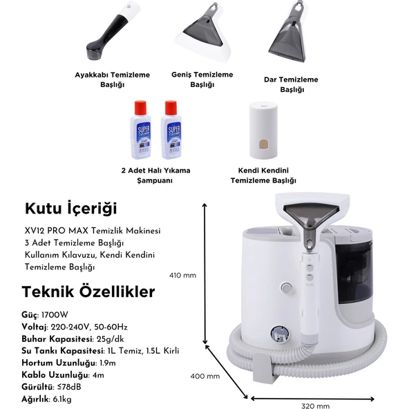 Yui Pro Max XV12 Koltuk ve Halı Yıkama Makinesi - Resim 2
