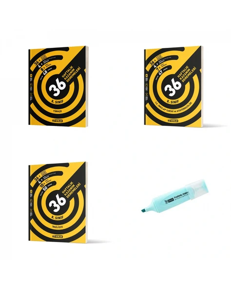 LGS 8.Sınıf Türkçe İnkılap Ve İngilizce 36 Haftalık Kazanım Denemeleri ürün görseli