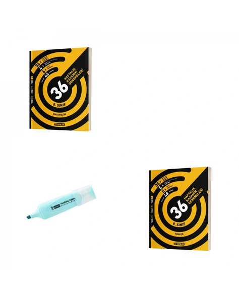 LGS 8.Sınıf Matematik Ve Türkçe 36 Haftalık Kazanım Denemeleri ürün görseli 1