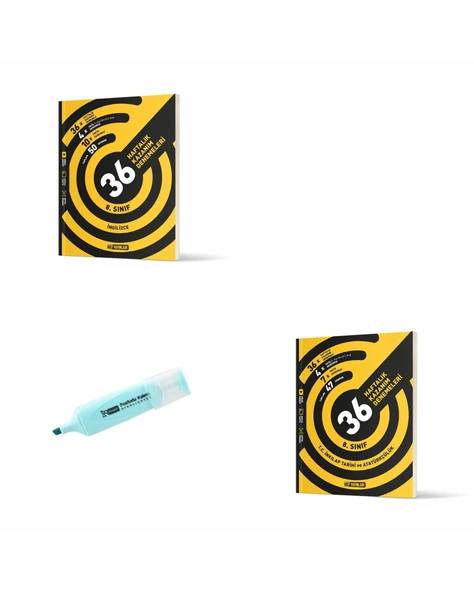 LGS 8.Sınıf İnkılap Tarihi Ve İngilizce 36 Haftalık Kazanım Denemeleri ürün görseli 1