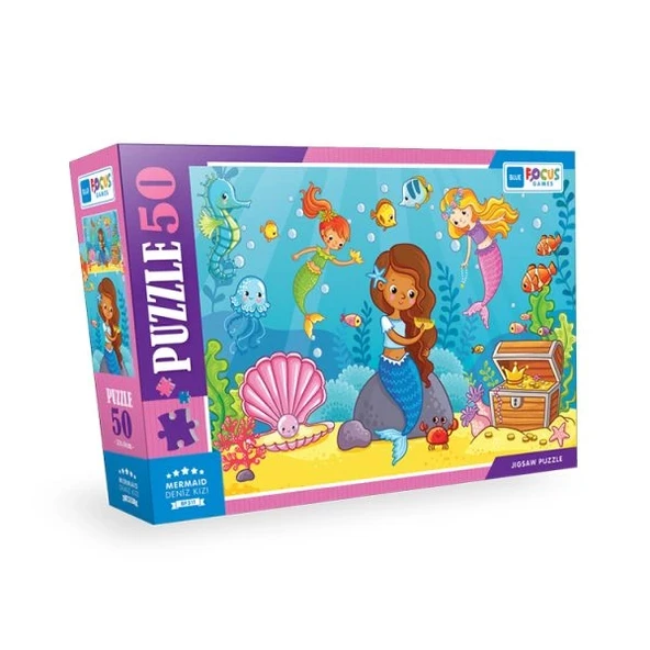 Blue Focus - Mermaid (Deniz Kızı) - Puzzle 50 Parça ürün görseli