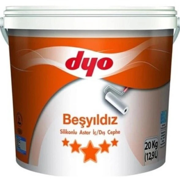Dyo Beşyıldız Silikonlu İç Dış Astar 20 Kg Beyaz ürün görseli