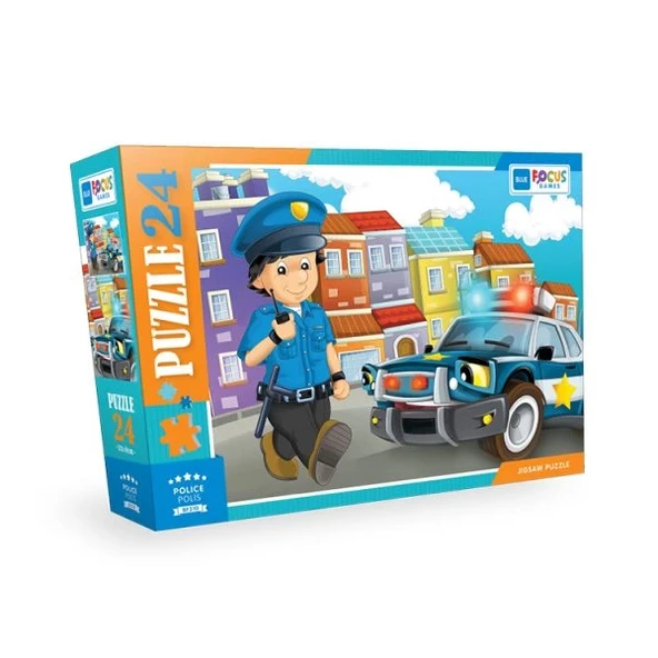 Blue Focus Police (Polis) - Puzzle 24 Parça ürün görseli