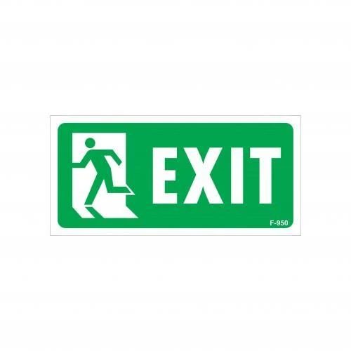 Exit Sol Uyarı Levhası 17,5x25 KOD:950 - 1