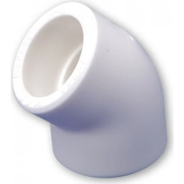 Pvc Boru Dirsek 45 Derece PPRC 20 mm 10 Adet ürün görseli 1