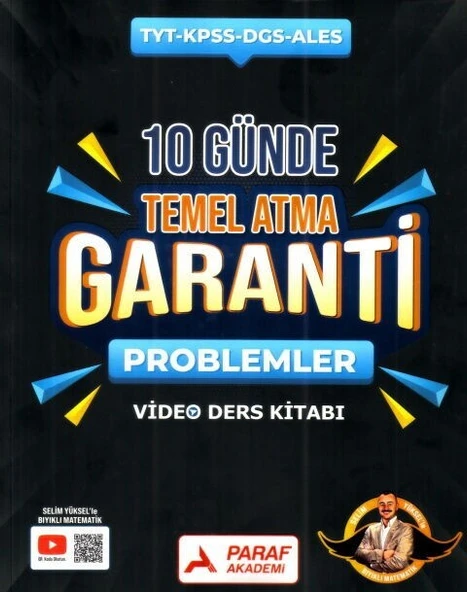 TYT Problemler Z Takımı 10 Günde Temel Atma Garanti Video Ders Kitabı Paraf Yayınları ürün görseli 1