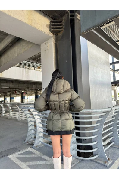 Waterproof Fabric İthal Kumaş Kapüşonlu Şişme Mont Su Geçirmez Kamşonlu Mont Rüzgar Geçirmez - Resim 3