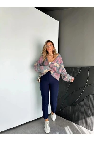 ZR Model Orijinal Marka Fileto Detaylı Kumaş Pantolon Dar Paça Pantolon - Resim 10